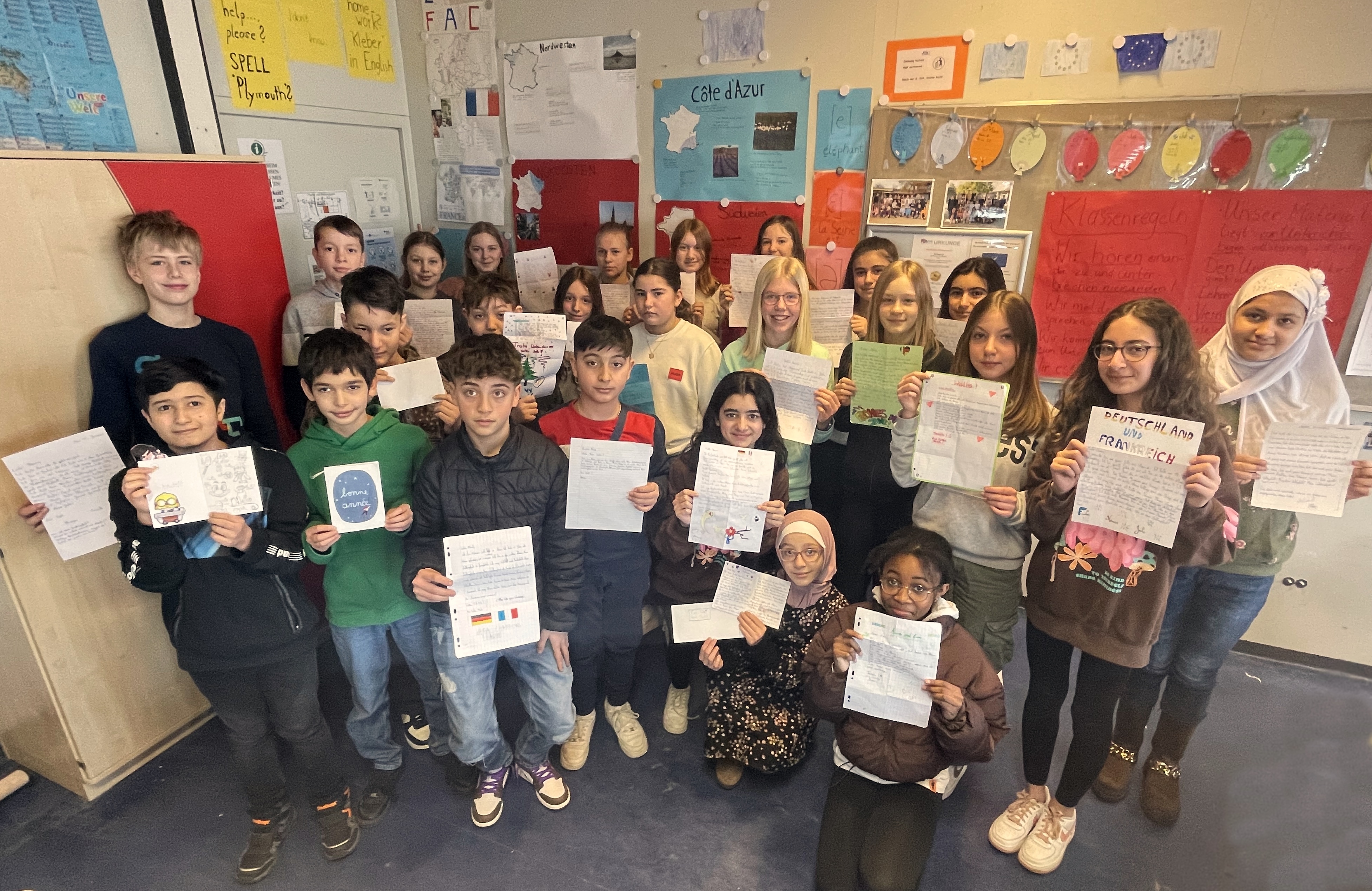 Briefprojekt der Klasse 6a mit dem Collège Louise Michel in Paris